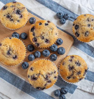 Blueberry Muffins1 rohe Blaubeertorte